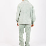 Washed Acid Green Corduroy Relaxed Shirt - Liquor n Poker