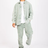 Washed Acid Green Corduroy Relaxed Shirt - Liquor n Poker