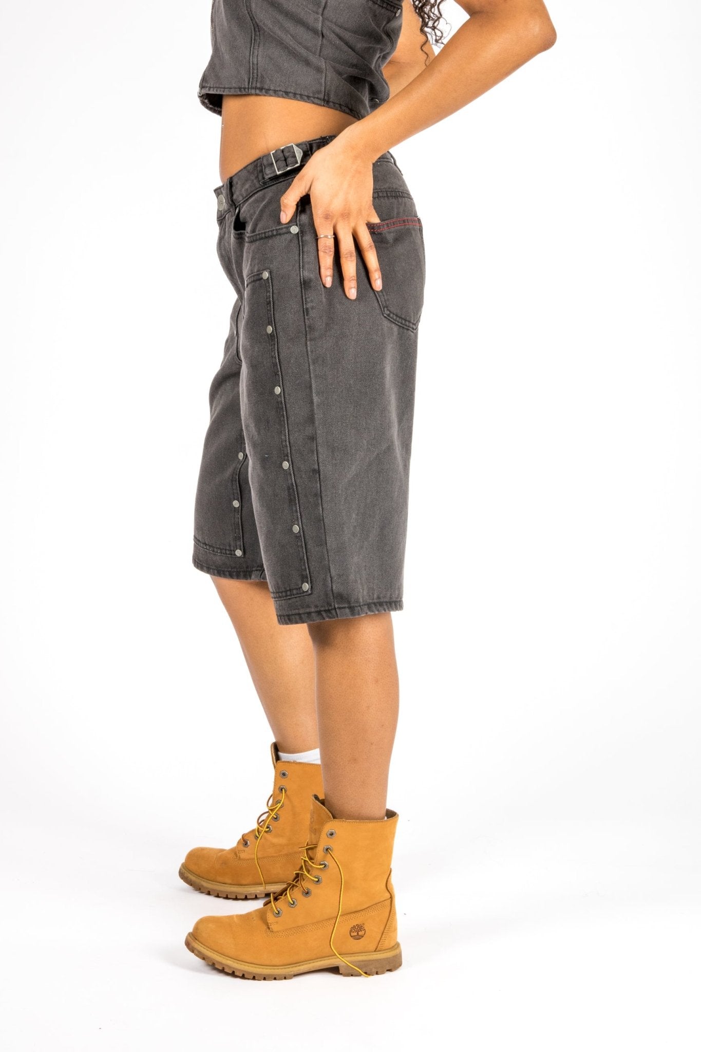 Washed Black Carpenter Jorts - Liquor n Poker