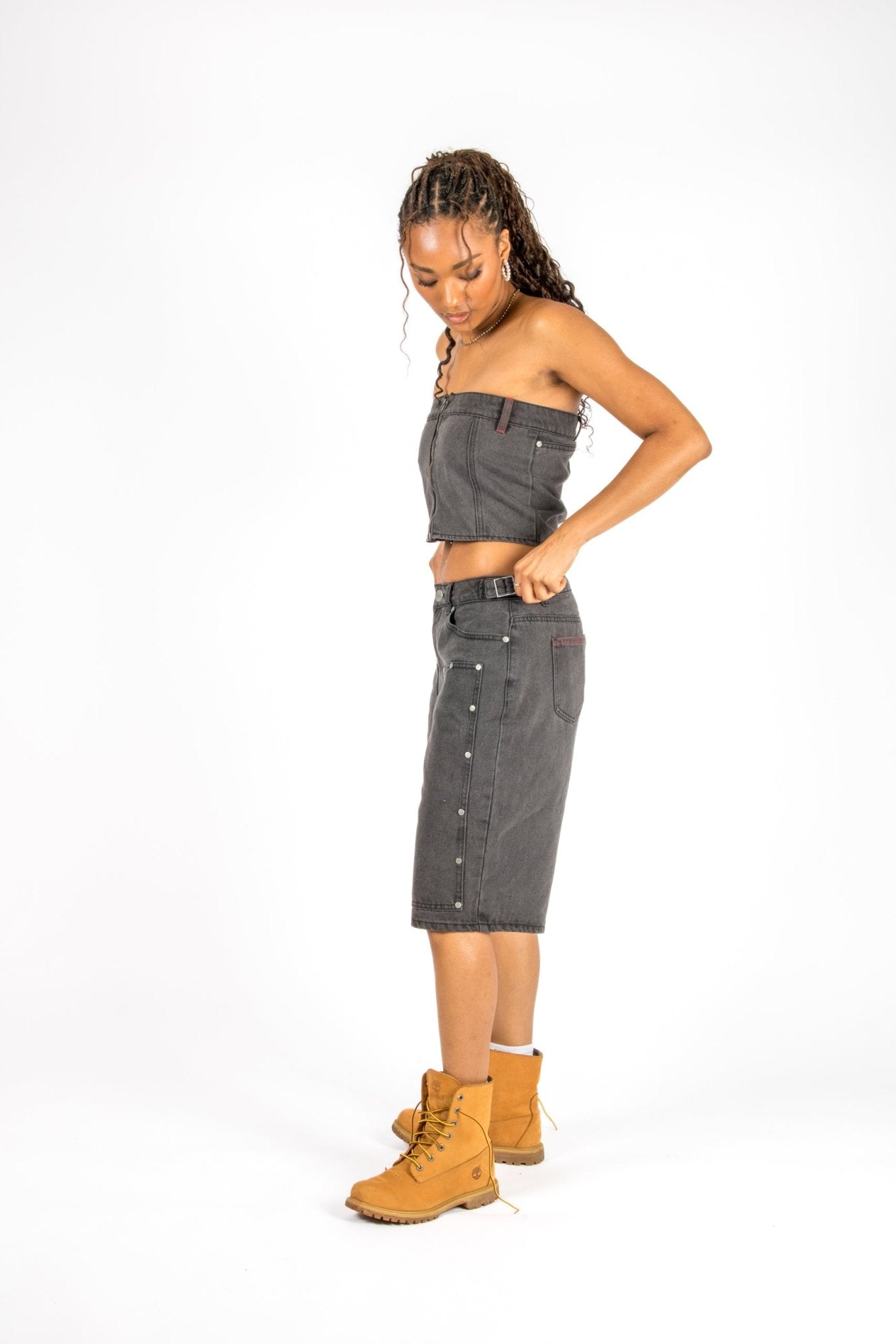 Washed Black Carpenter Jorts - Liquor n Poker