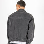 Washed Black Clasp Detail Denim Jacket - Liquor n Poker