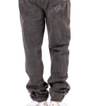 Washed Black Embellished Side Jean Rhinestone Jean - Liquor n Poker