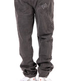 Washed Black Embellished Side Jean Rhinestone Jean - Liquor n Poker