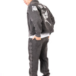 Washed Black Embellished Side Jean Rhinestone Jean - Liquor n Poker