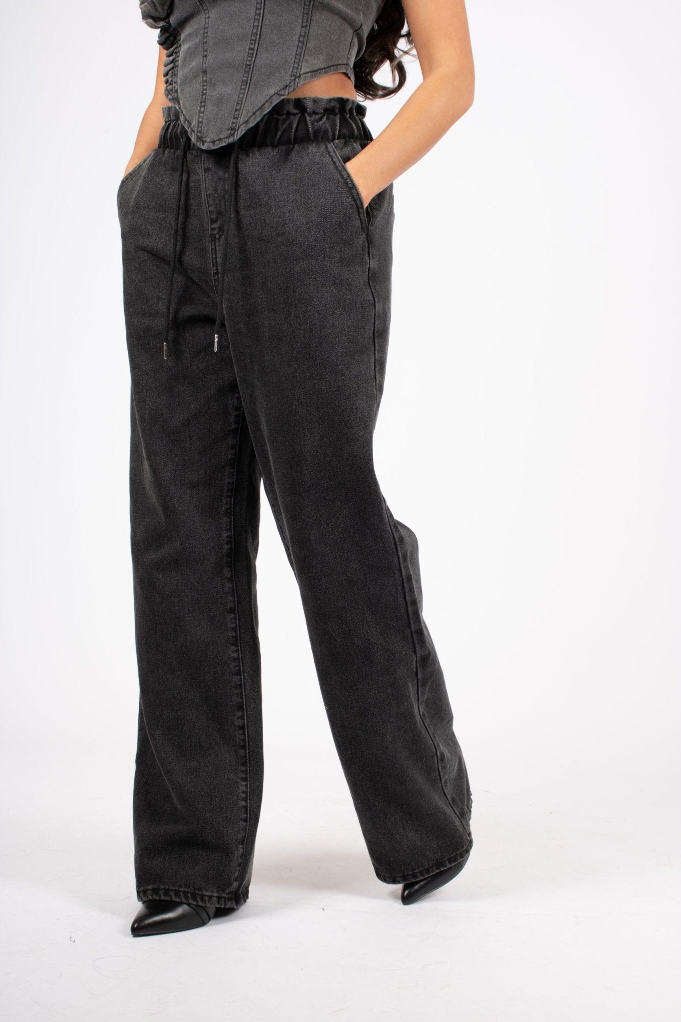 Washed Black Jogger Jean - Liquor n Poker