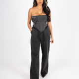 Washed Black Jogger Jean - Liquor n Poker