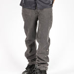 Washed Black Popper Detail Straight Leg Jeans - Liquor n Poker