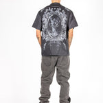 Washed Black Popper Detail Straight Leg Jeans - Liquor n Poker