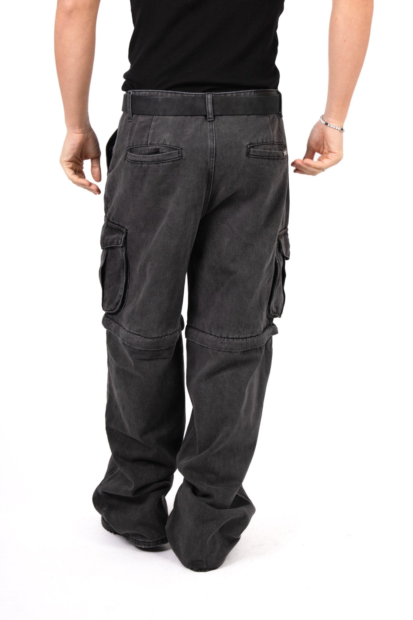 Washed Black 'Repentance' Script Detailing Rapture Baggy Fit Jeans - Liquor n Poker