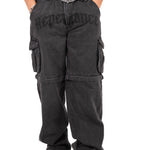 Washed Black 'Repentance' Script Detailing Rapture Baggy Fit Jeans - Liquor n Poker