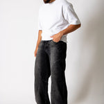 Washed Black Seam Detail Baggy Jeans - Liquor n Poker