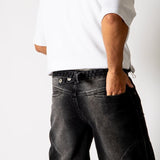 Washed Black Seam Detail Baggy Jeans - Liquor n Poker