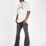 Washed Black Studded Stacked Slim Flare - Liquor n Poker