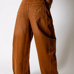 Washed Chocolate Baggy Horseshoe Jeans - Liquor n Poker