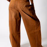 Washed Chocolate Baggy Horseshoe Jeans - Liquor n Poker