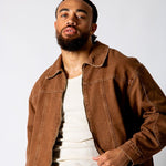 Washed Chocolate Seam Detail Denim Jacket - Liquor n Poker