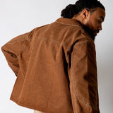 Washed Chocolate Seam Detail Denim Jacket - Liquor n Poker