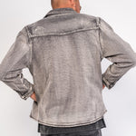 Washed Grey Shacket - Liquor n Poker