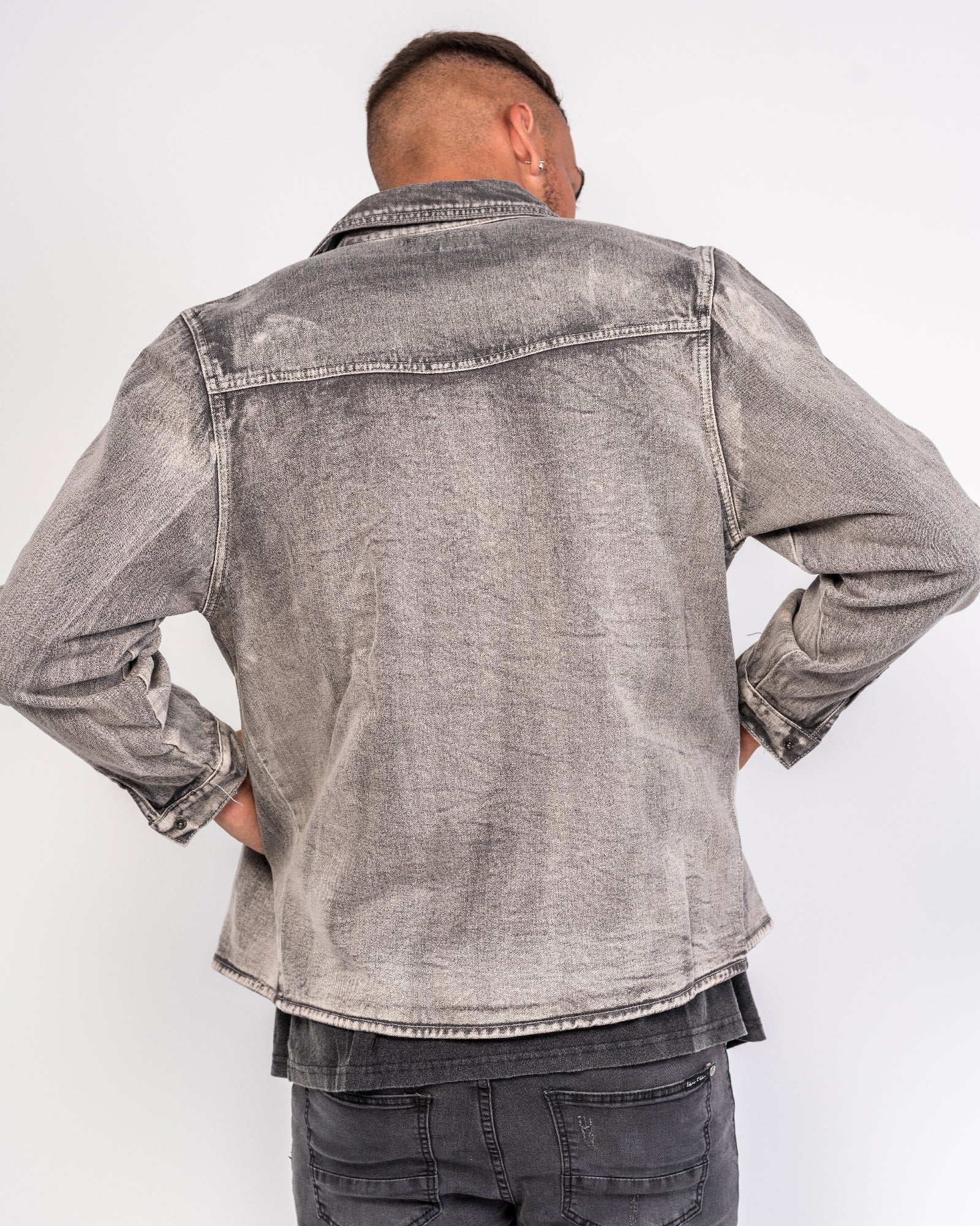 Washed Grey Shacket - Liquor n Poker