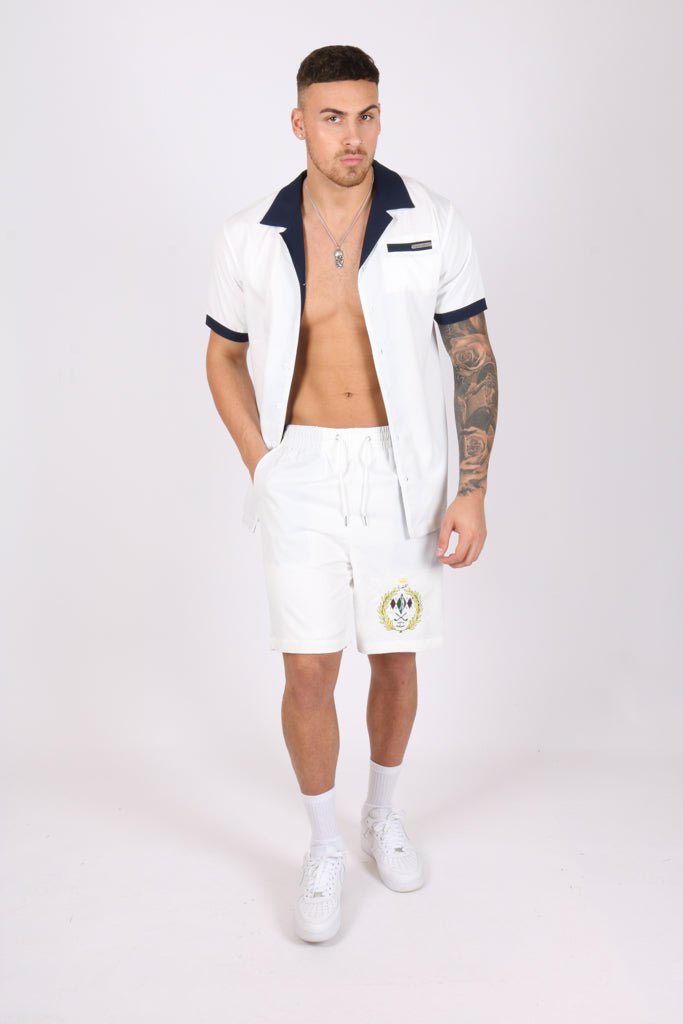 White Golf Club Embroidered Shorts - Liquor n Poker