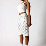 White Polka Dot Denim Jorts - Liquor n Poker