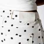 White Polka Dot Denim Jorts - Liquor n Poker