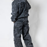 Zane Baggy Printed Tree Camo Cargo Jeans In Acid Tonal Black - Liquor n Poker