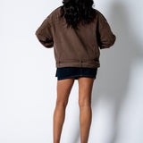 ZORA – Chocolate Brown Biker Jacket - Liquor n Poker