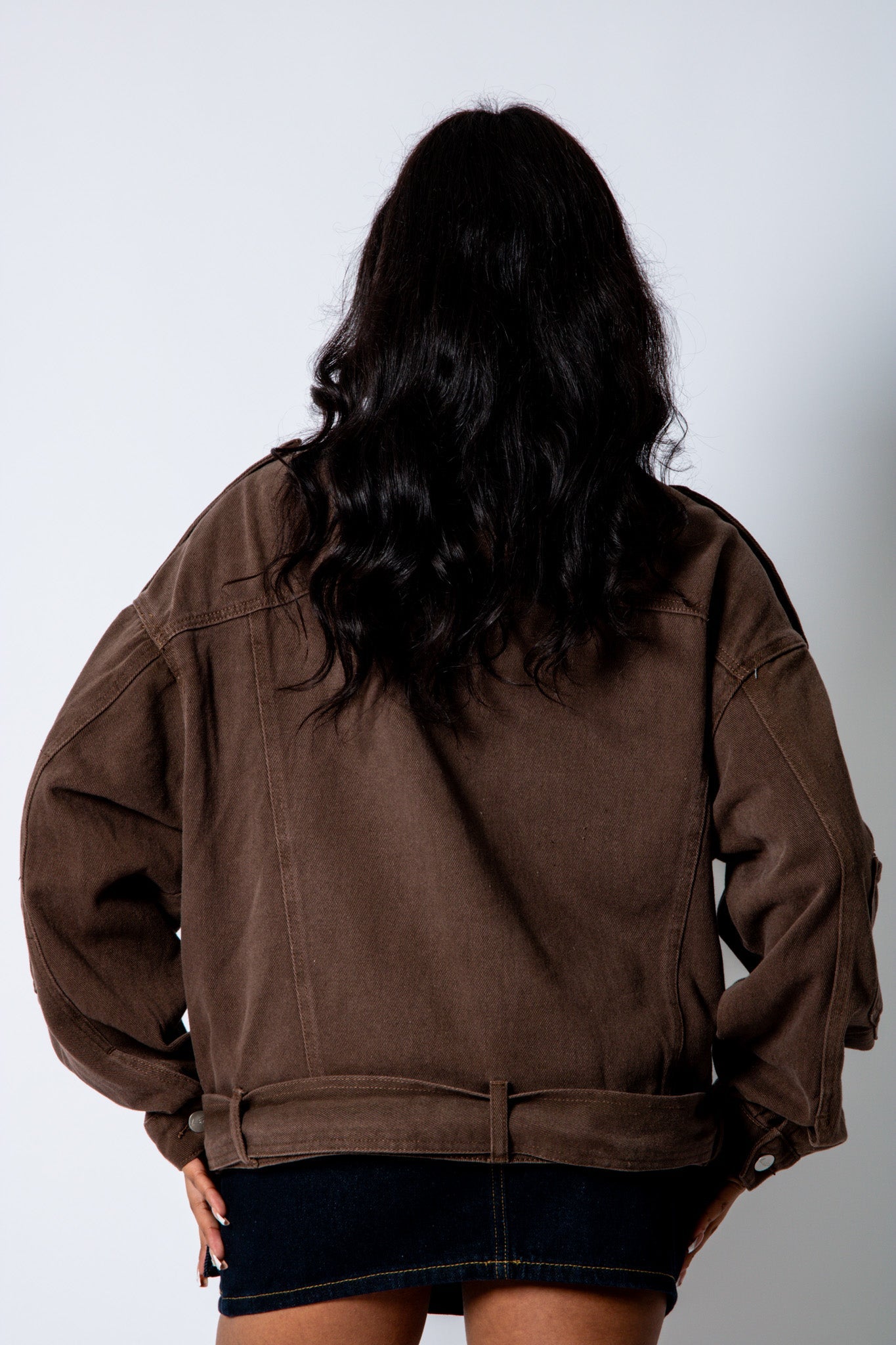 ZORA – Chocolate Brown Biker Jacket - Liquor n Poker
