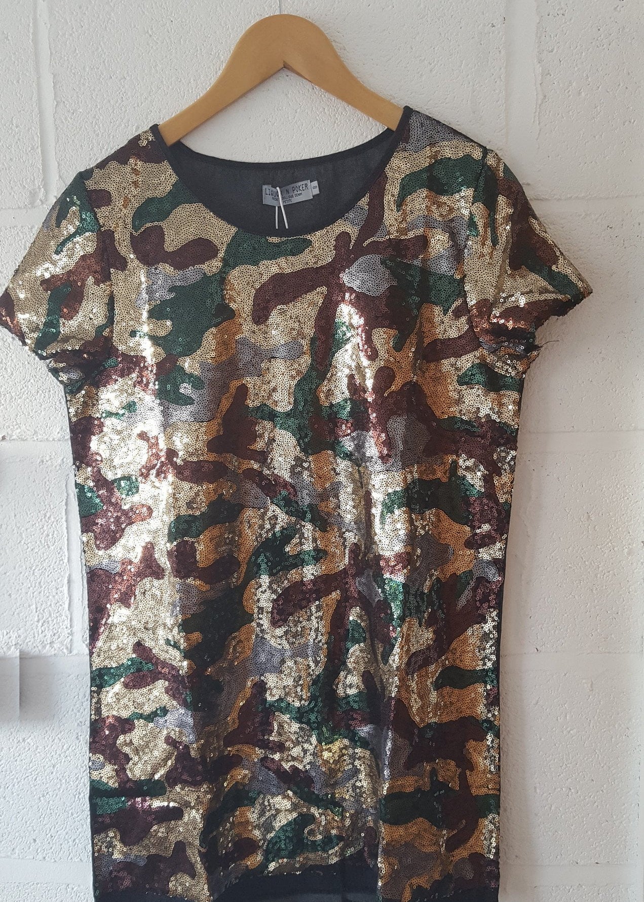 Missoula Denim dress With Camo Sequin Front - Liquor N Poker LIQUOR N POKER