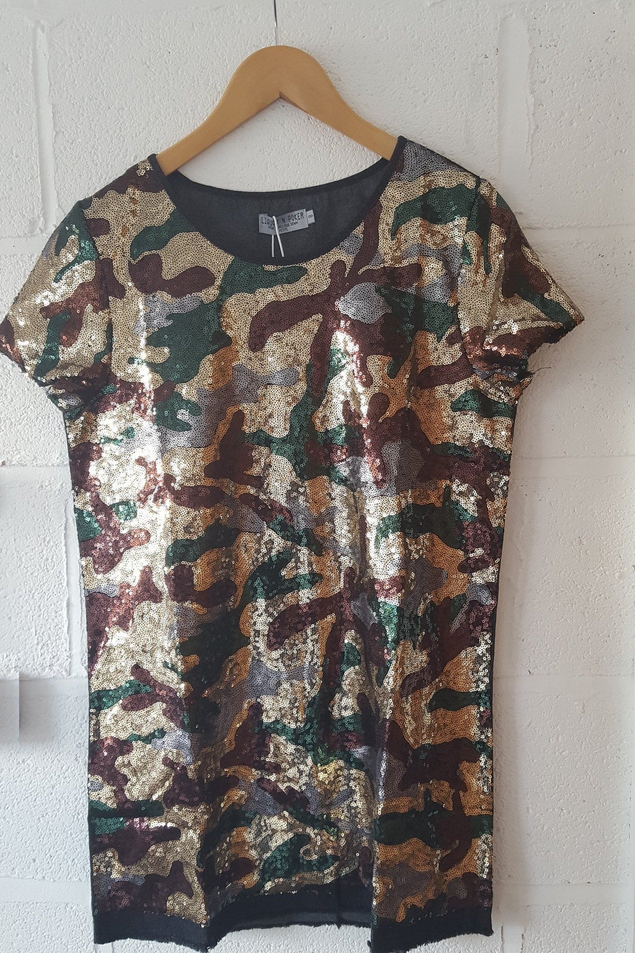 Missoula Denim dress With Camo Sequin Front - Liquor N Poker LIQUOR N POKER