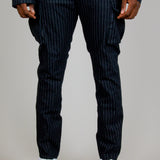 Faro Pinstripe Denim Cargo Pants