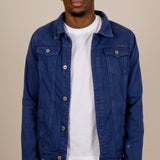 Norton Slim Fit Navy Denim Jacket