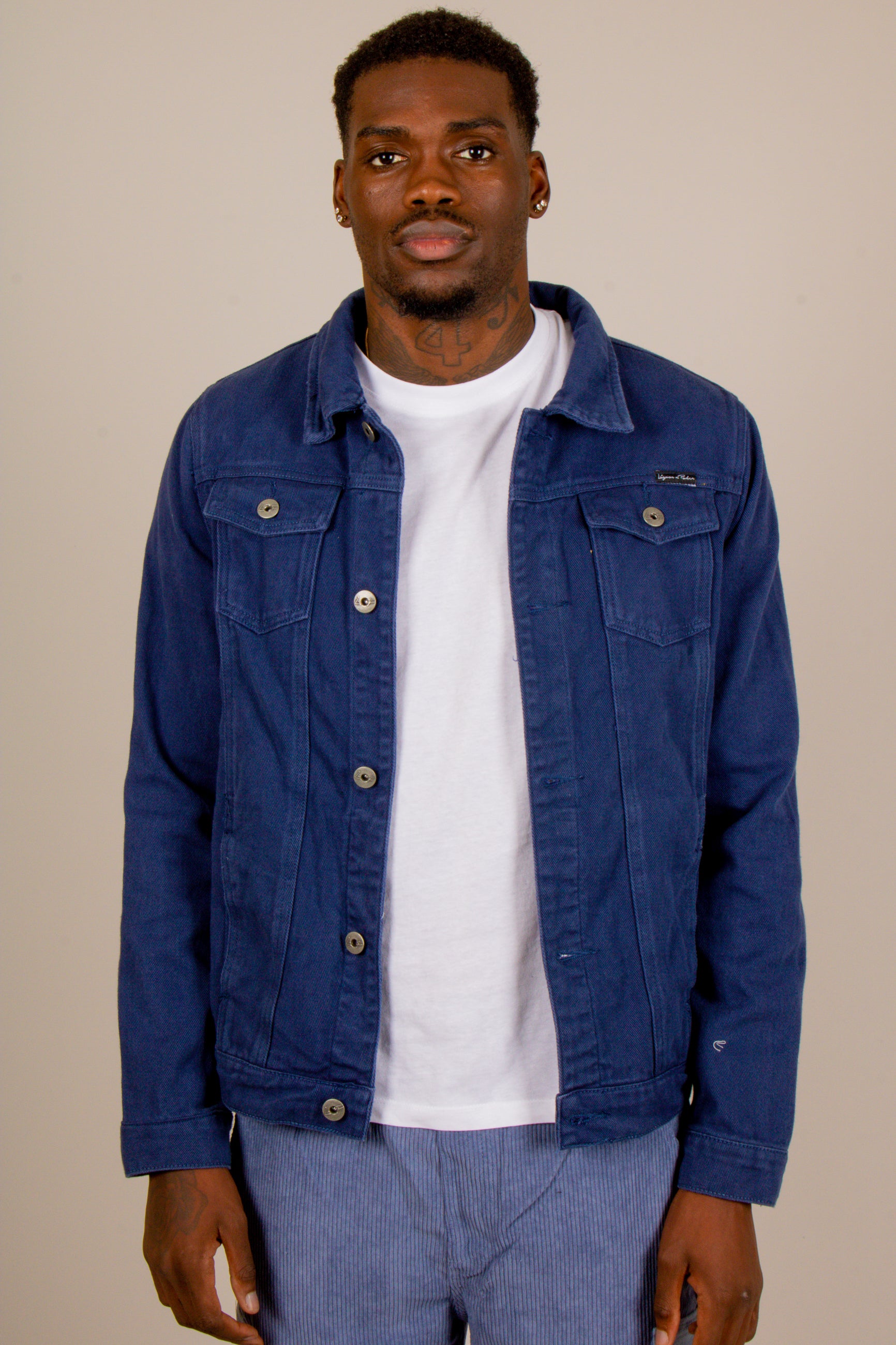 Norton Slim Fit Navy Denim Jacket