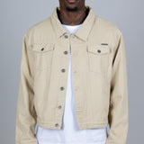 Ecru Oversized Trucker Denim Jacket