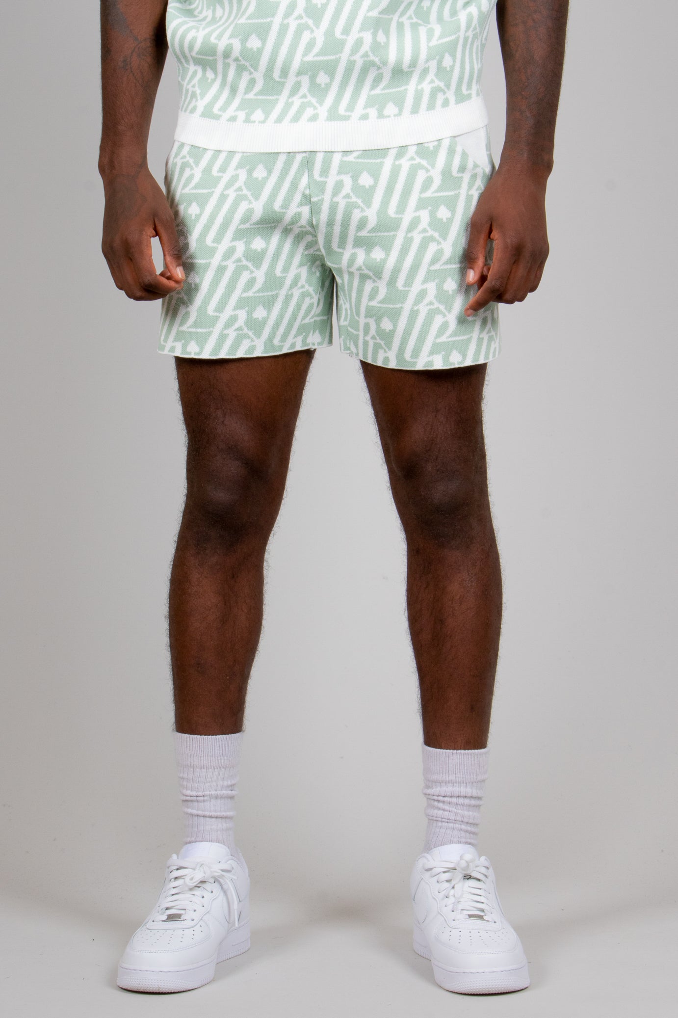 Jacquard Print Knitted Shorts