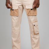 Ecru Tech Utility Straight Leg Cargos