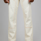 Ecru Straight Leg Carpenter Jean