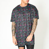 BAYSIDE OVERSIZED T SHIRT IN BLACK WITH GRAFFITI - Liquor N Poker LIQUOR N POKER