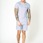 RELAXED FIT SHORTS IN LILAC AND LIME - Liquor N Poker LIQUOR N POKER