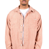 Blush Pink Corduroy Utility Cargo Shirt