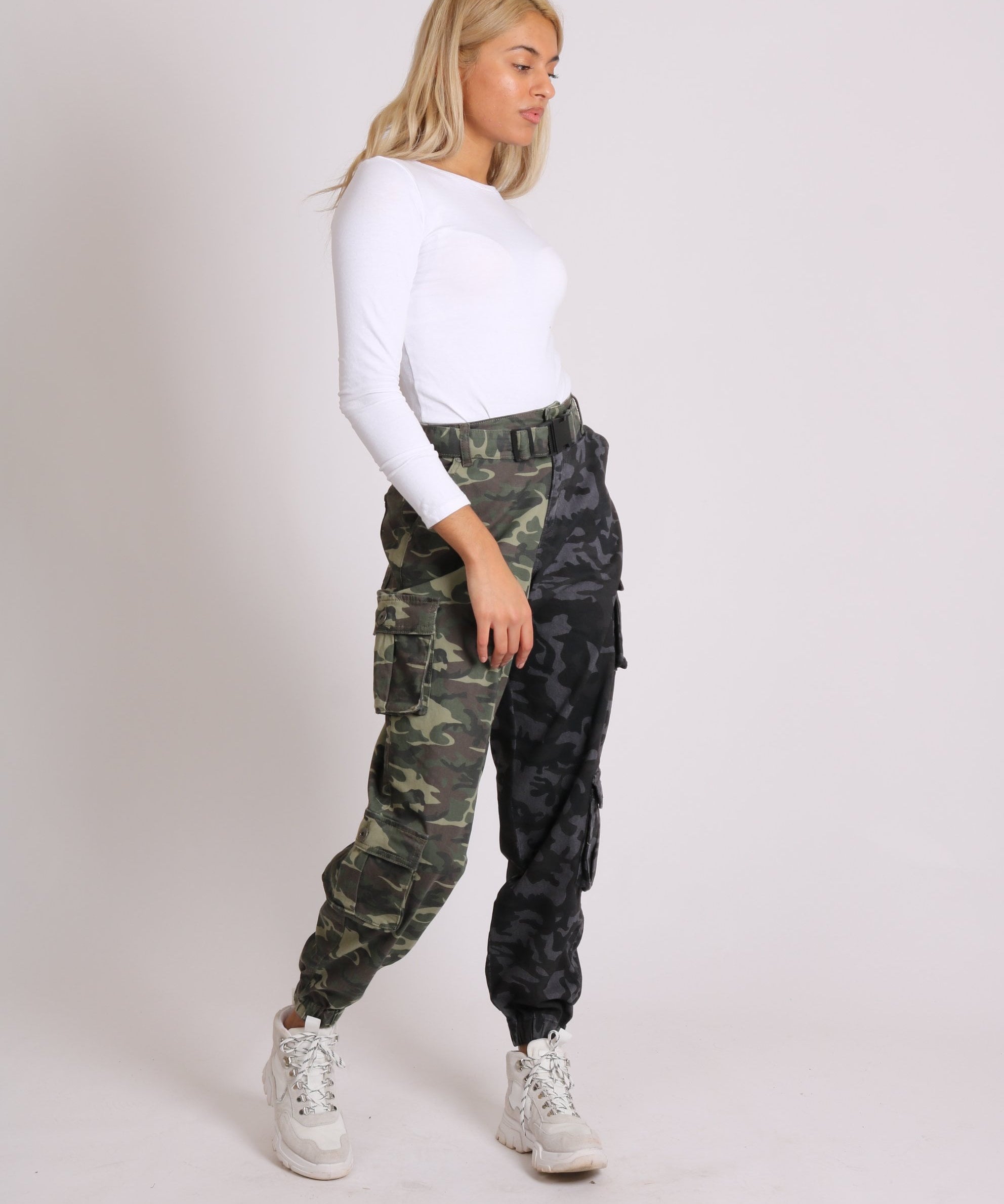 Liquor n Poker boyfriend cargo trouser in split camo - Liquor N Poker LIQUOR N POKER