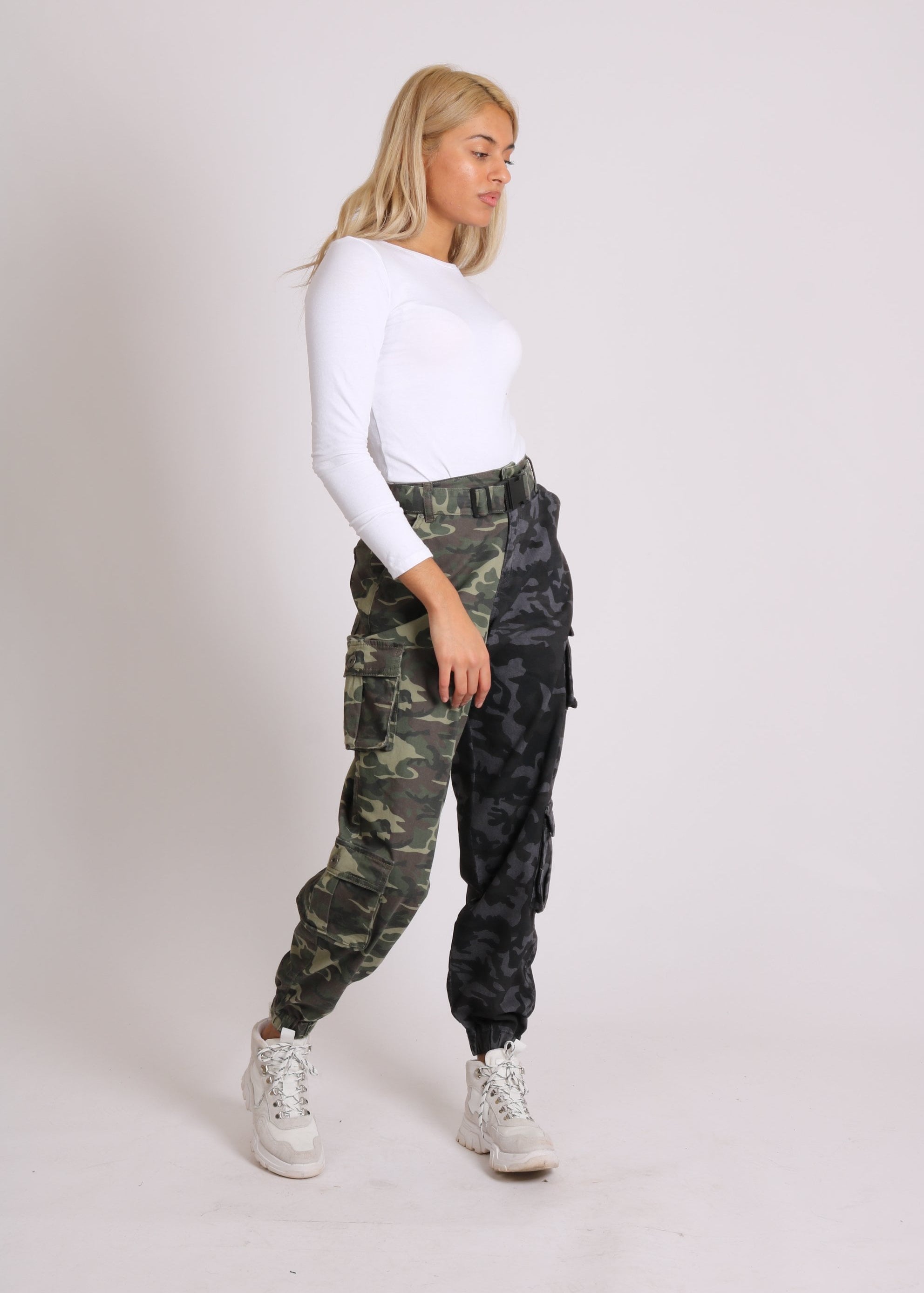 Liquor n Poker boyfriend cargo trouser in split camo - Liquor N Poker LIQUOR N POKER