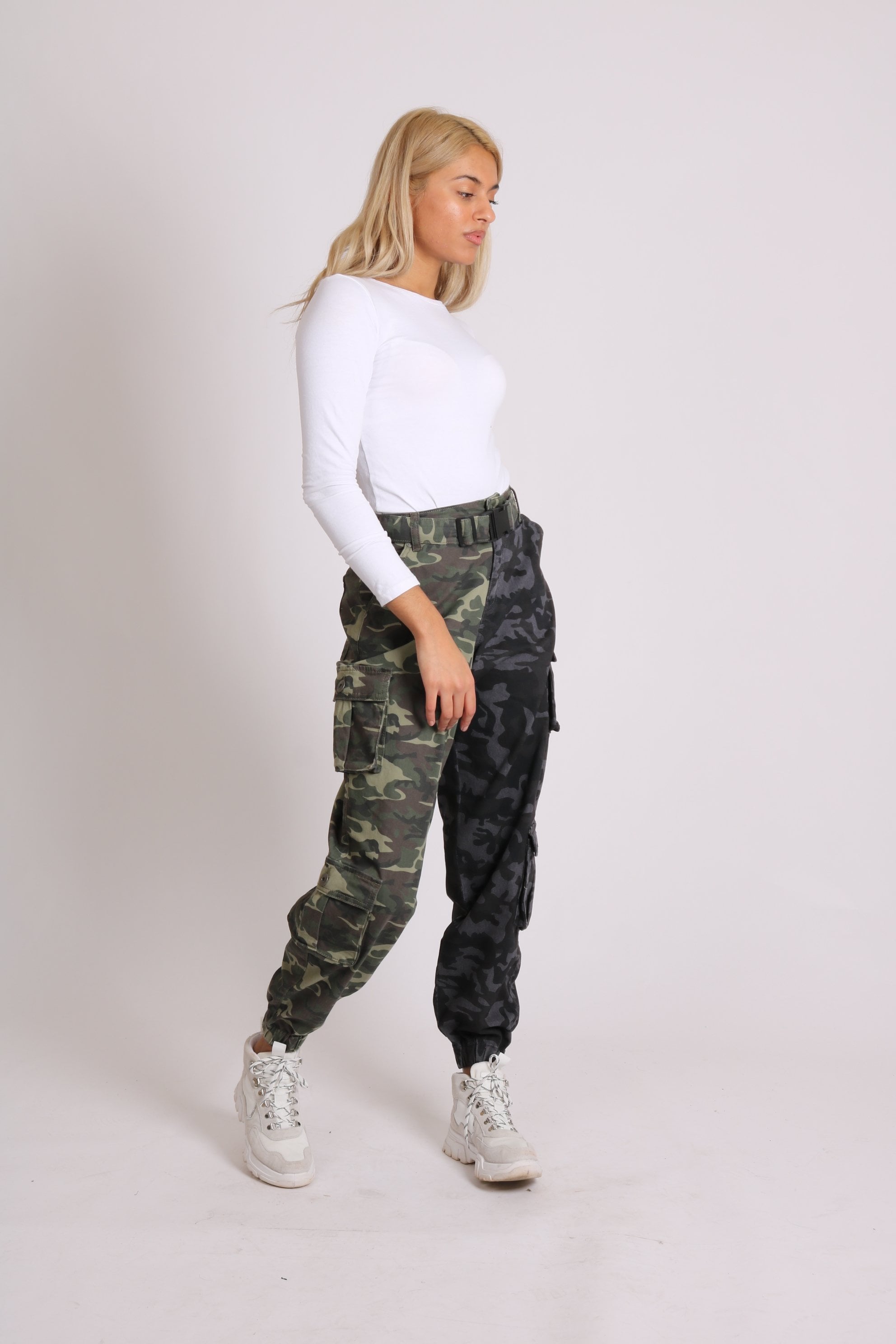 Liquor n Poker boyfriend cargo trouser in split camo - Liquor N Poker LIQUOR N POKER