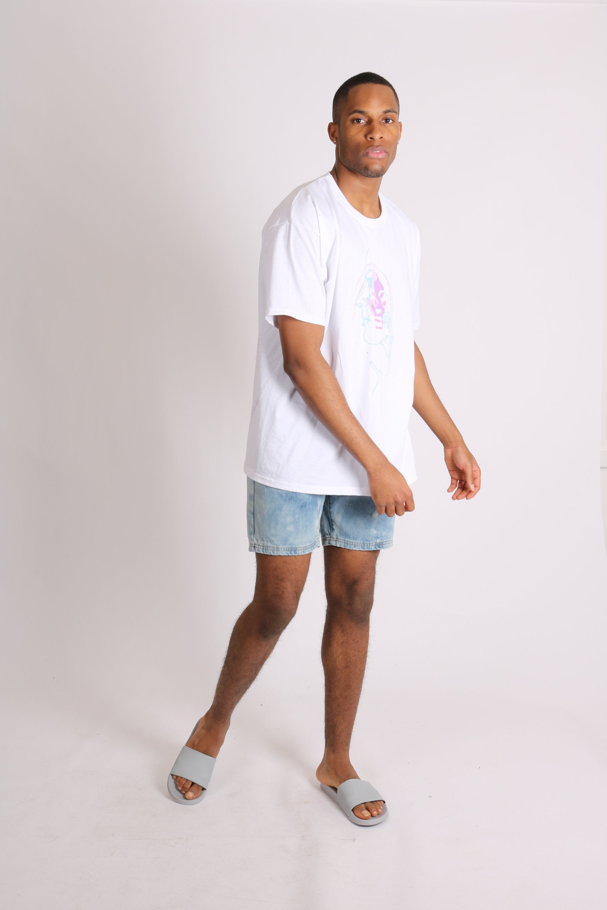 Liquor n Poker relaxed denim shorts in cloud bleach wash - Liquor N Poker LIQUOR N POKER