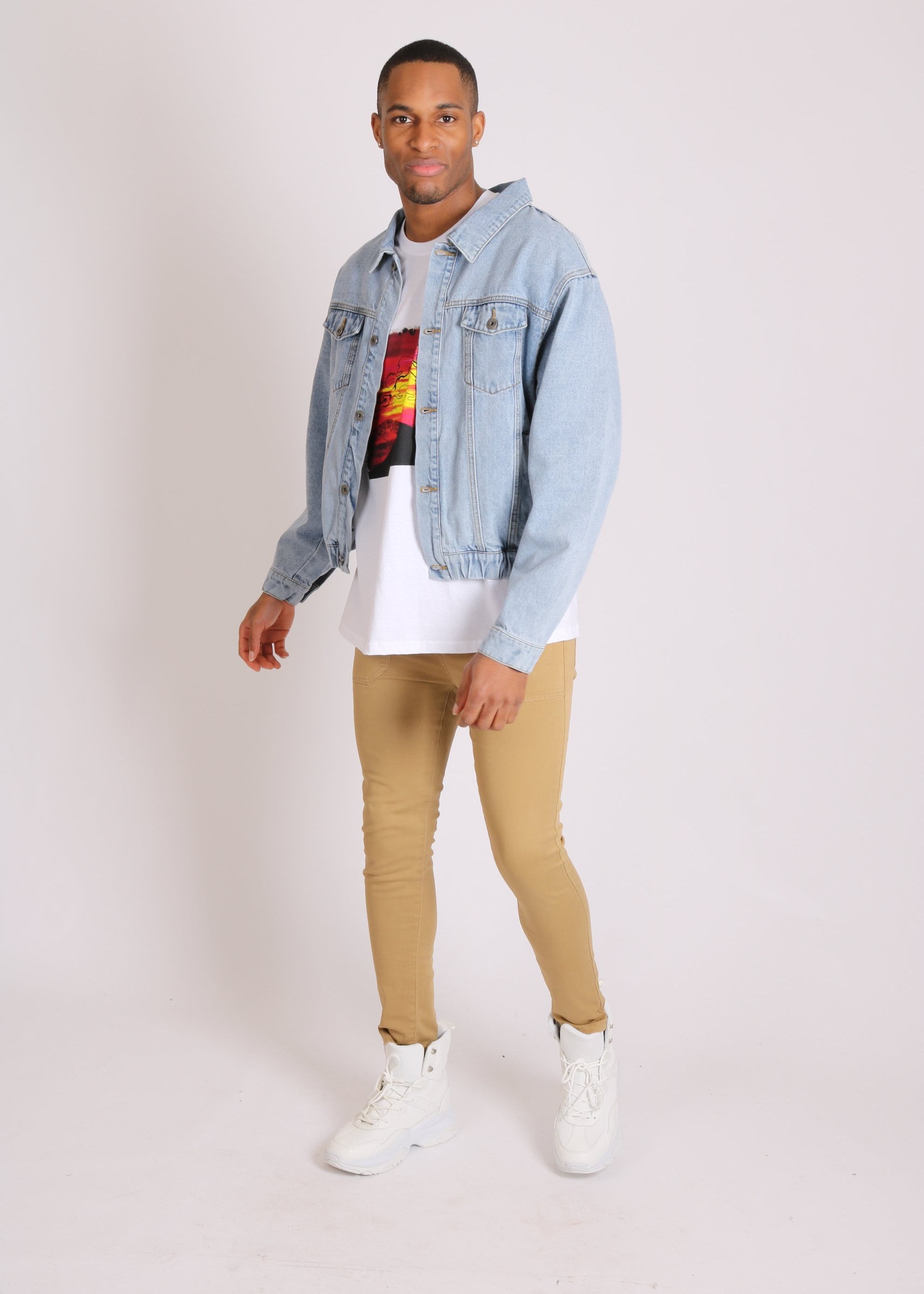 Liquor n Poker - Stretch skinny denim jeans in tan - Liquor N Poker LIQUOR N POKER