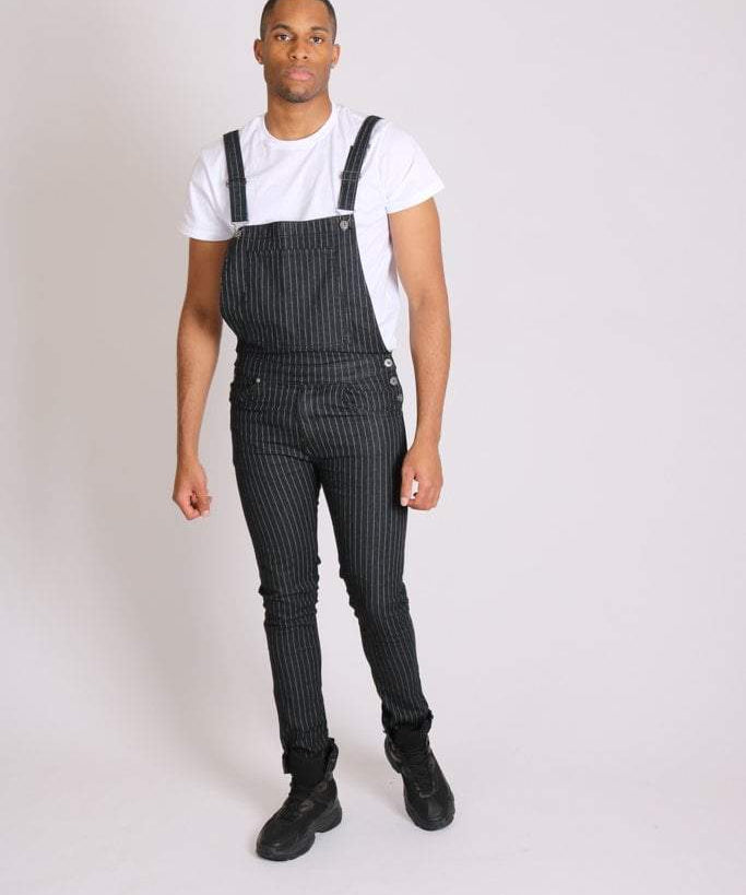 Nashville stretch skinny dungarees in pinstripe denim - Liquor N Poker LIQUOR N POKER