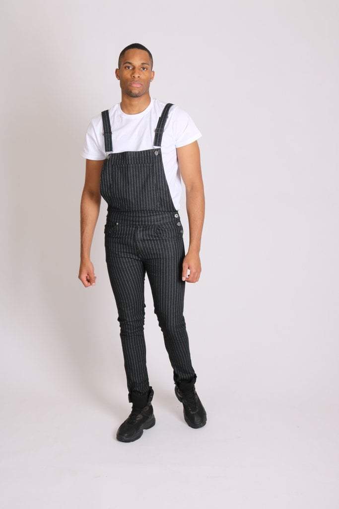 Nashville stretch skinny dungarees in pinstripe denim - Liquor N Poker LIQUOR N POKER