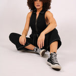 Wyoming denim jumpsuit with kick flare in black - Liquor N Poker LIQUOR N POKER