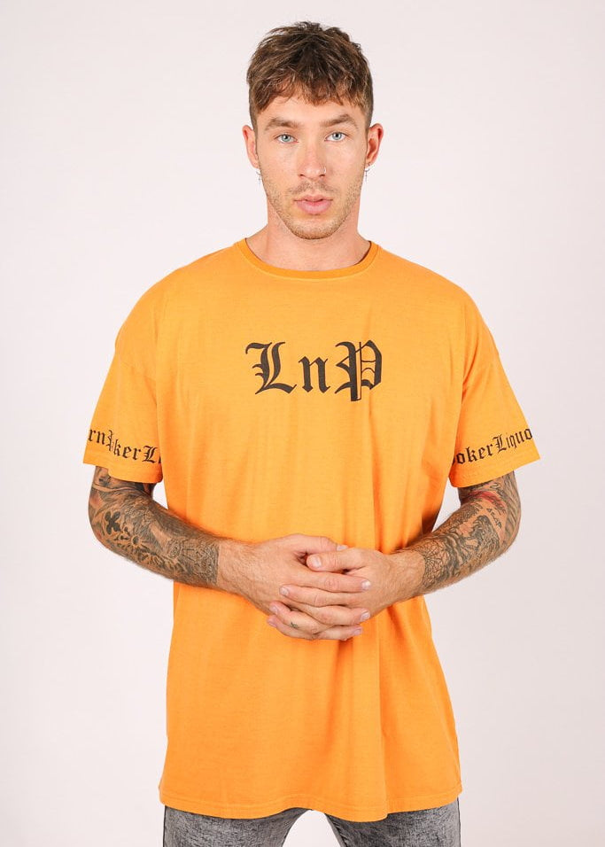 Liquor n Poker convict neon orange t shirt - Liquor N Poker LIQUOR N POKER